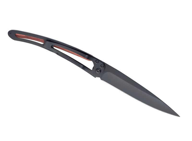 Deejo Black 37g Knife with Coral Handle - Kea