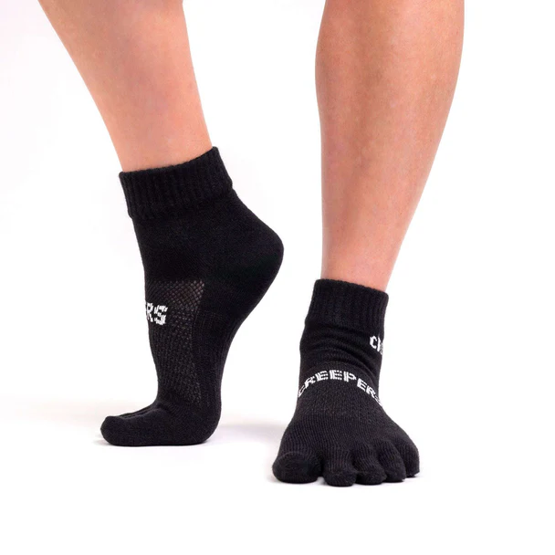 Creepers Merino Toe Socks - Quarter Crew Length