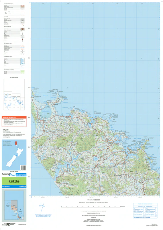 NZ Topo 250 Map 02 - Kaikohe