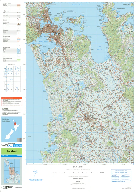 NZ Topo 250 Map 05 - Auckland