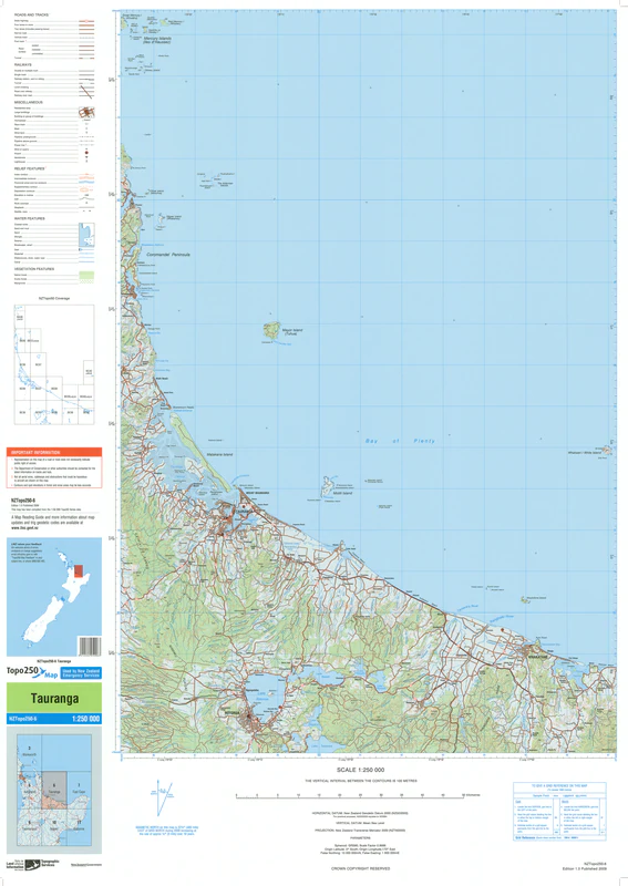 NZ Topo 250 Map 06 - Tauranga