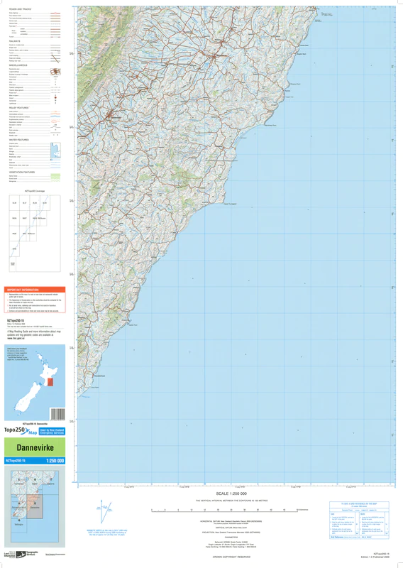 NZ Topo 250 Map 15 - Dannevirke