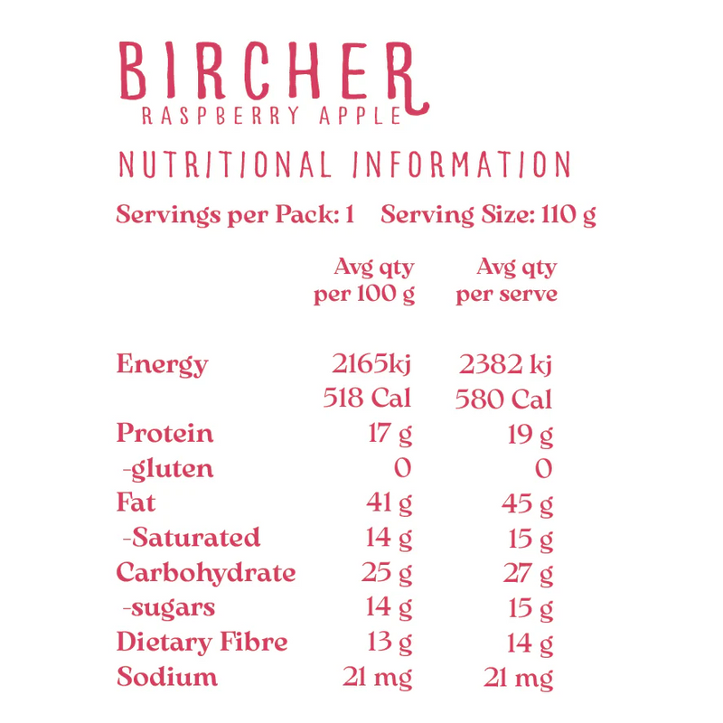 Yum - Raspberry Apple Bircher 110g