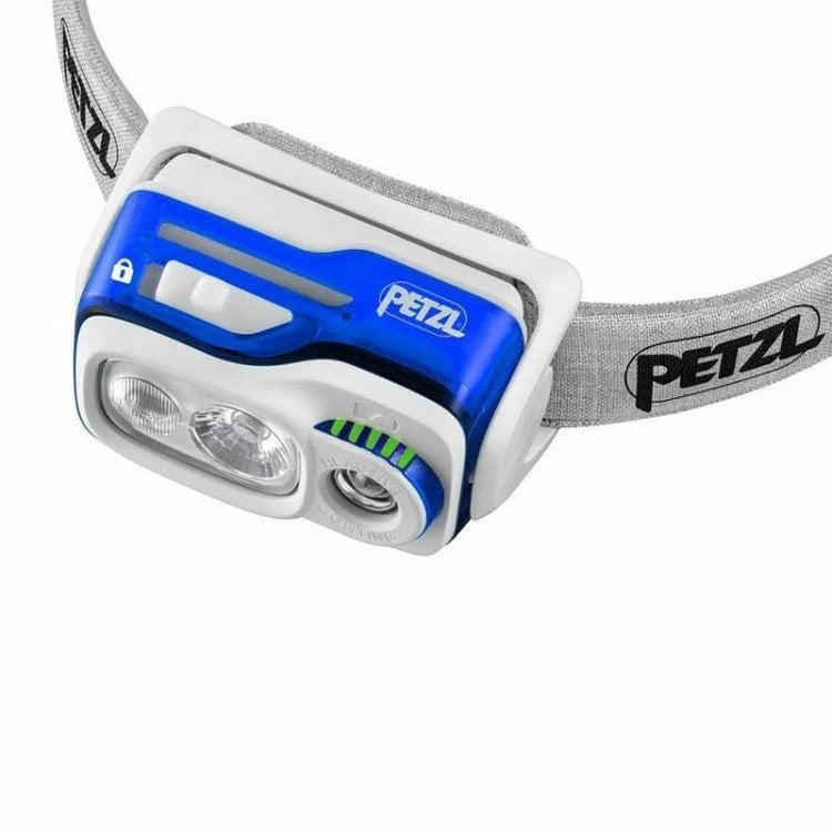 Petzl Swift RL Headlamp, 900 Lumens Blue