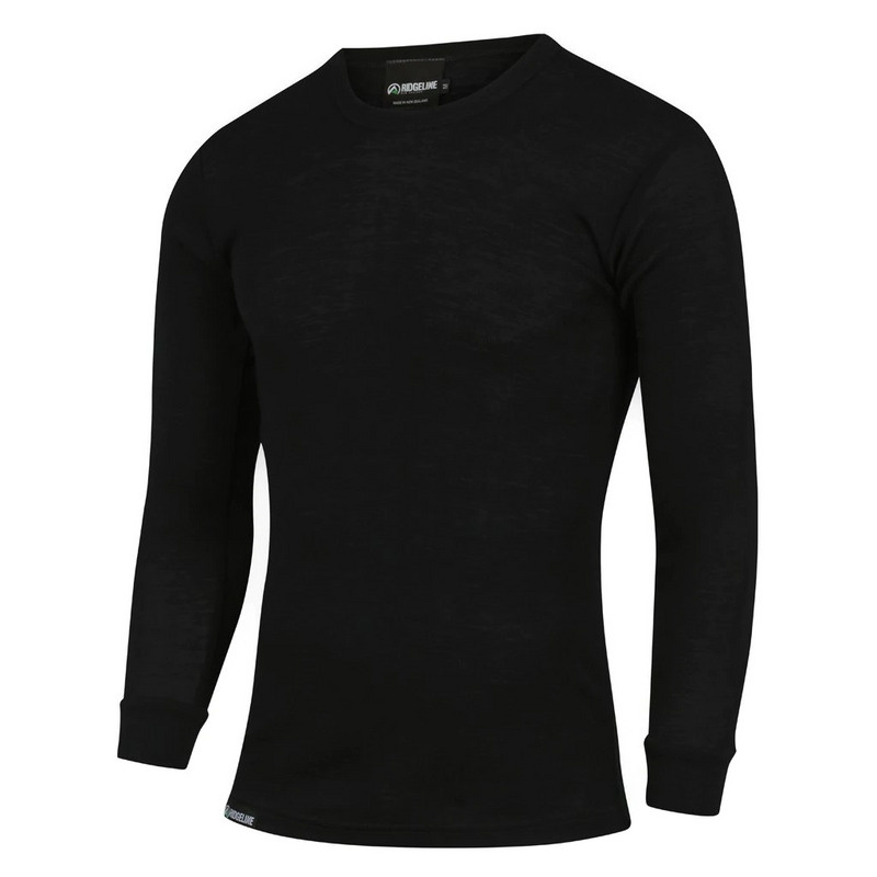 Ridgeline Merinotech Thermal Crew Top, Black