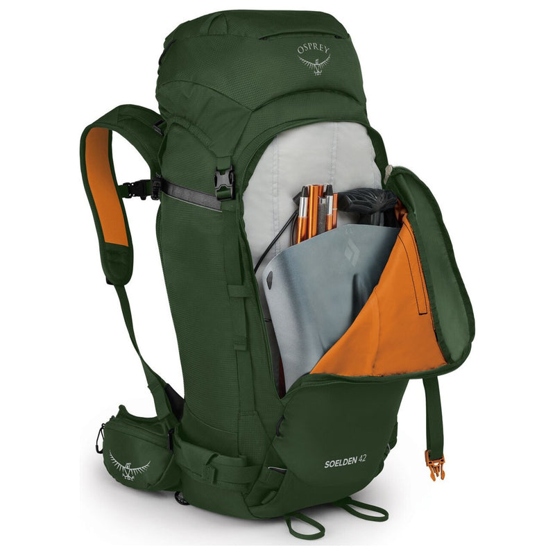 Osprey Soelden Ski Backpack, 42 Ltr, Dustmoss Green