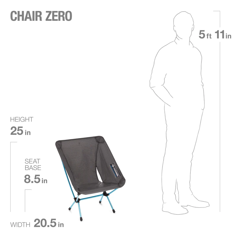 Helinox Chair Zero High-Back - Lightweight Camp Chair Black